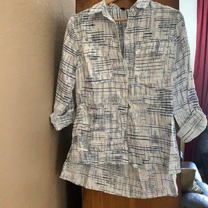 Ladies button down linen dress shirt